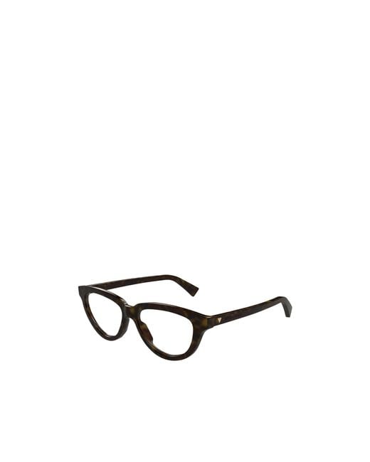 Bottega Veneta White Eyewear Oval Frame Glasses