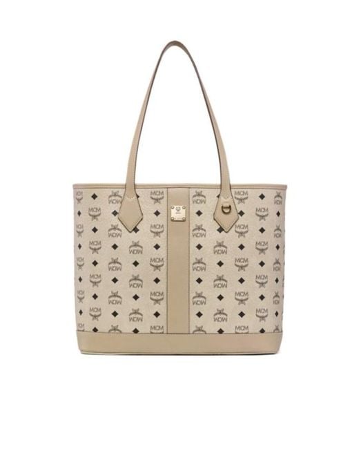 MCM Natural Visetos Liz Tote Bag