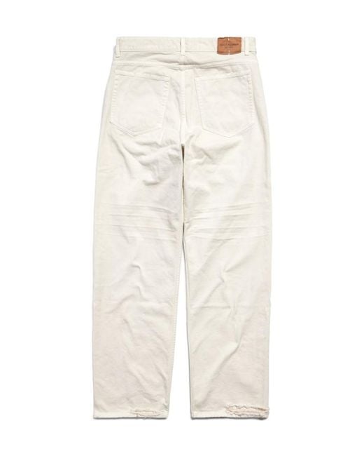 Balenciaga White Straight-Leg Loose Fit Pants