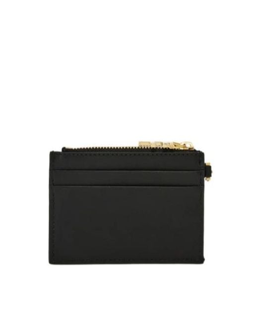 Ferragamo Black Ferragamo Logo Printed Zipped Cardholder