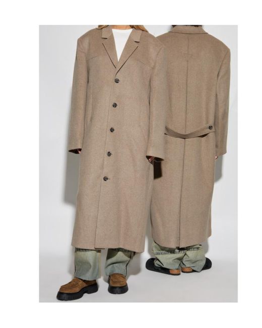 Entire studios Natural Button-Fastening Wool Coat for men