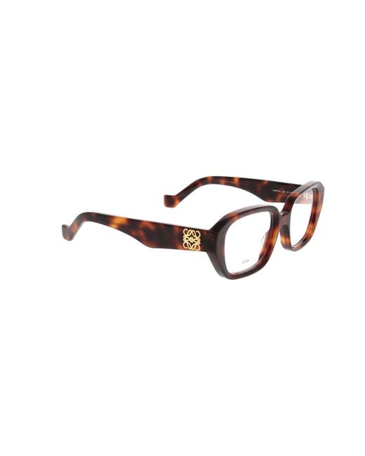 Loewe White Rectangle Frame Glasses