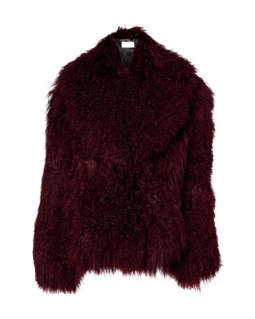Nour Hammour Purple Mirja Shearling Jacket