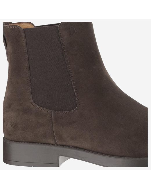 Tod's Brown Round Toe Chelsea Boots for men