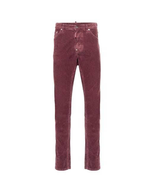 DSquared² Red Cool Guy Slim-Fit Trousers for men
