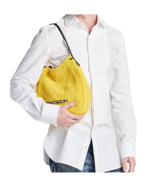 J.W. Anderson Yellow Bulb Bead-Embellished Tote Bag