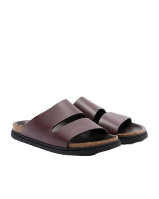 The Row Brown Double-Strap Sandals