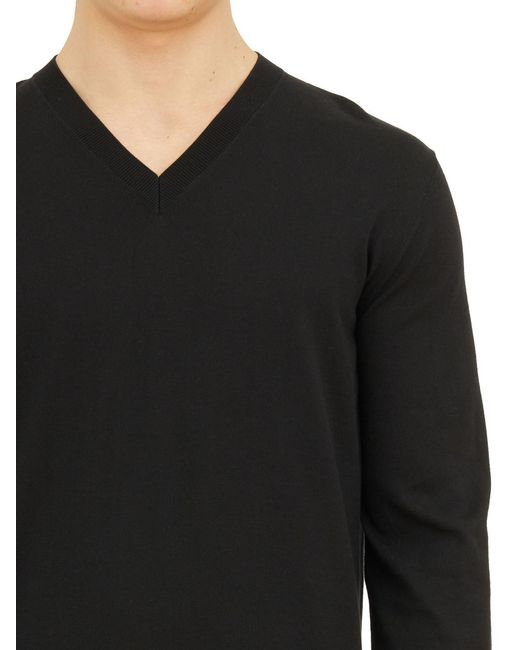 DSquared² Black V-Neck Knitted Jumper for men