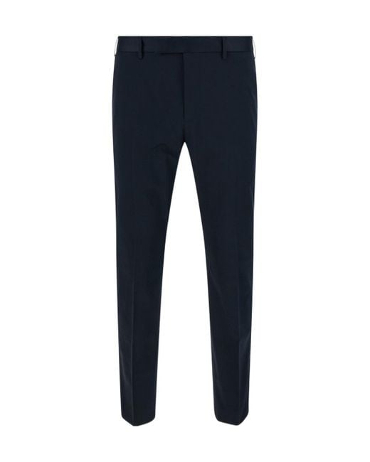 Pt Pantaloni Blue Pt Torino Dieci Slim Cut Trousers for men