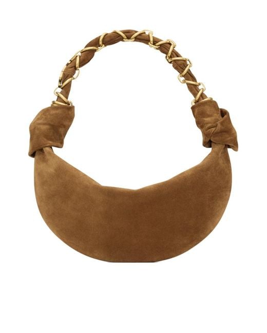 Saint Laurent Brown Amalia Mini Hobo Bag