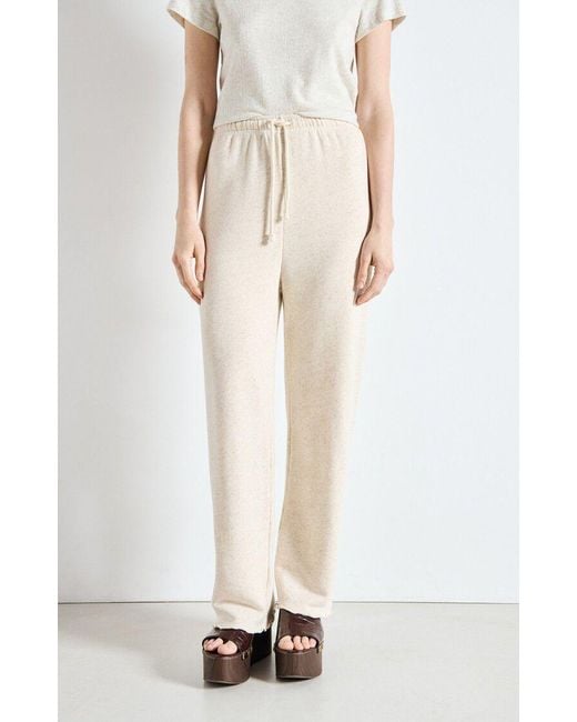 American Vintage White Elastic Waist Casual Pants