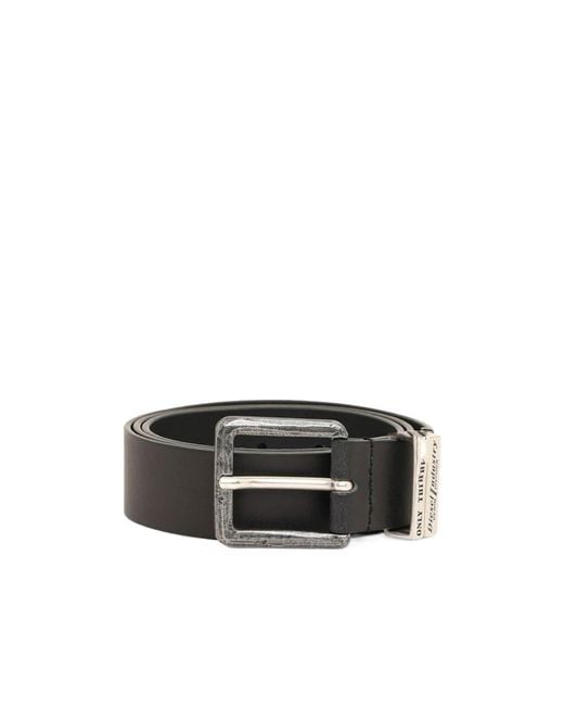 DIESEL White B-Guarantee-A Belt for men