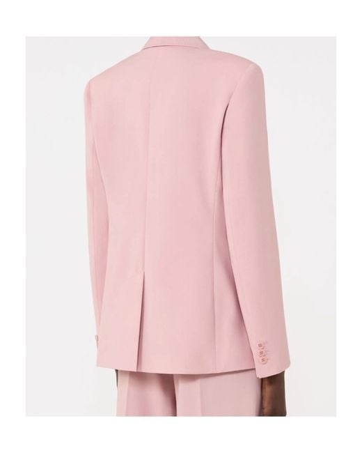 Weekend by Maxmara Pink Zinnia Double-Breasted Tailored Blazer