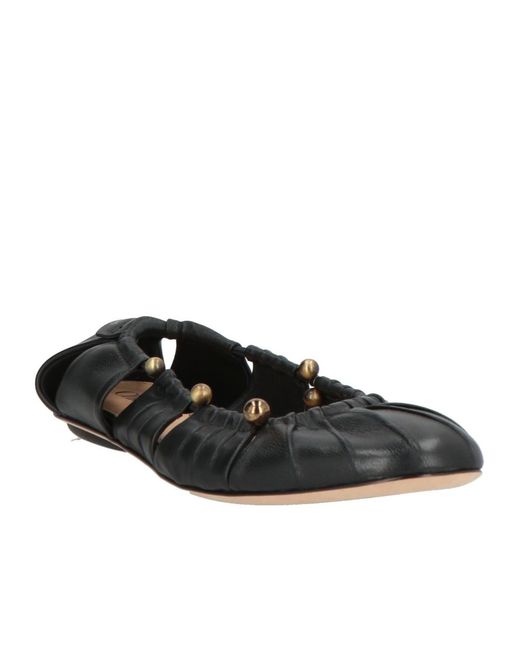 Chloé Black Round Toe Ballet Shoes