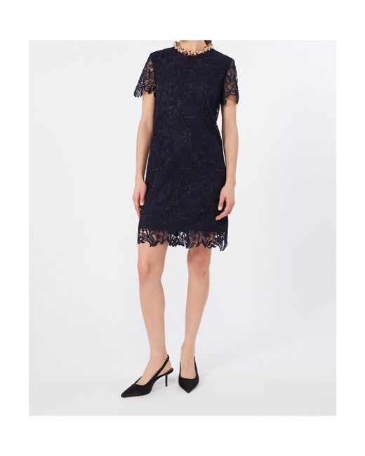 Max Mara Blue Short-Sleeved Dress