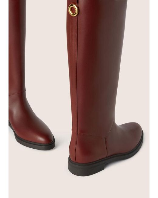 Loro Piana Brown Short Boots With Ring Detail On Back