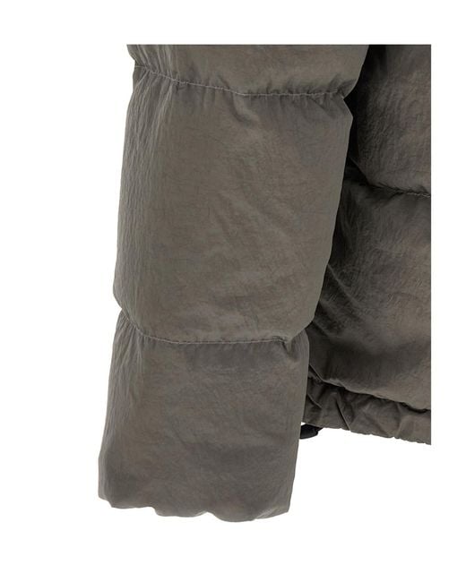 Stone Island Gray Long-Sleeved Cotton-Padded Jacket for men