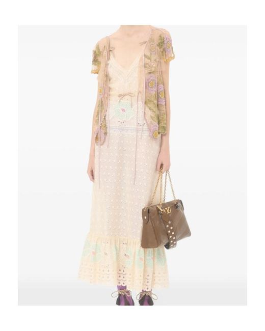 Valentino White Sangallo Midi Dress