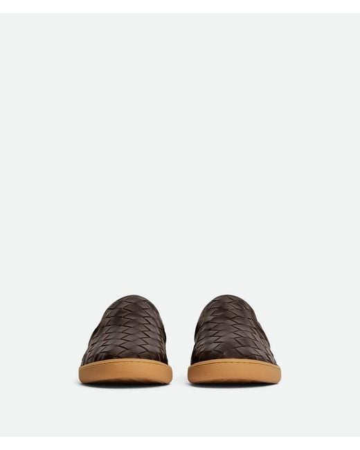 Bottega Veneta Brown Intrecciato Leather Sawyer Sneakers for men