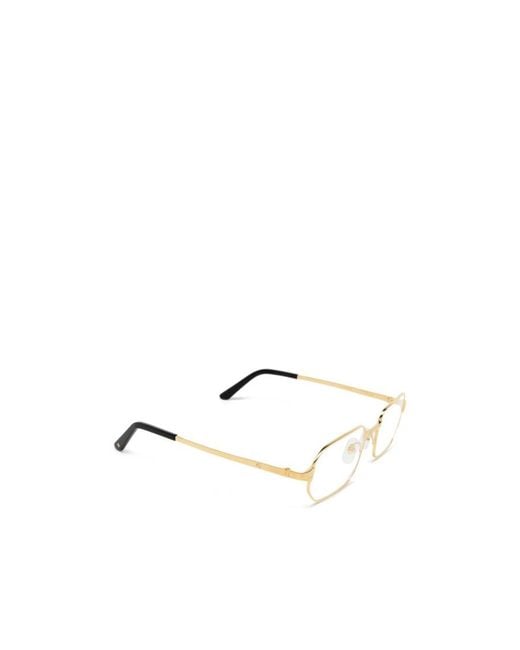 Cartier White Rectangular Frame Glasses for men
