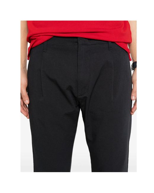 Dondup Blue Ben Pleated-Design Trousers for men