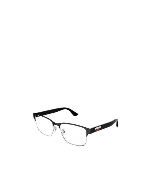 Gucci White Eyewear Square Frame Glasses