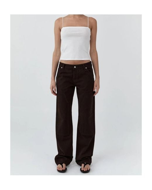 St. Agni Brown Belt Loop Jeans