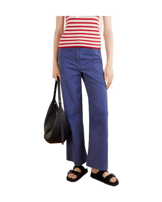 Nili Lotan Blue Megan Wide-Leg Pants