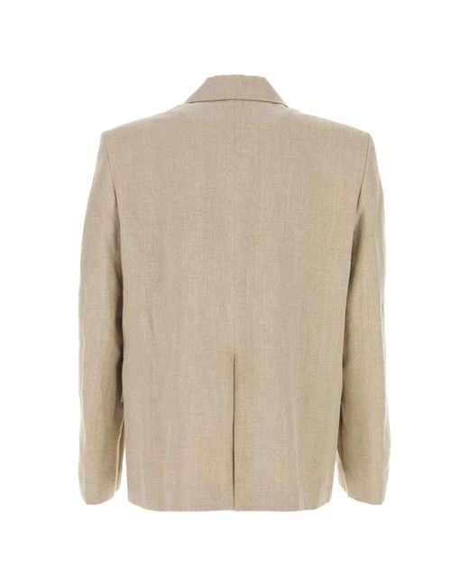 Séfr Natural Donovan Double-Breasted Linen Blazer for men