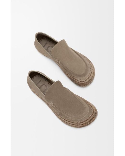Loewe Brown Rio Raffia-Embroidery Espadrilles for men