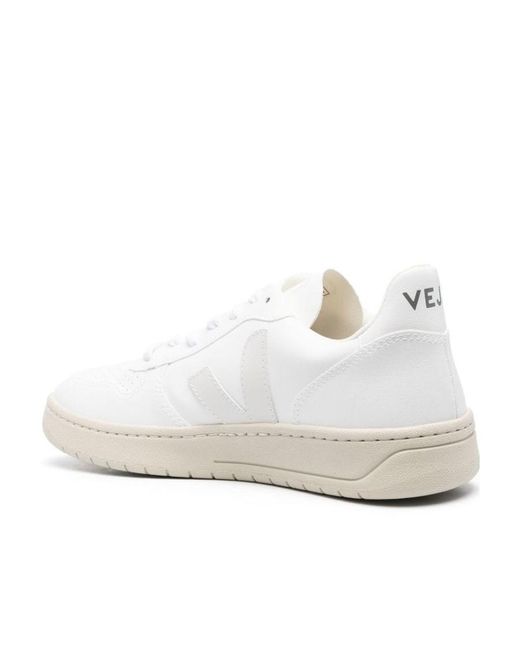Veja White Logo Sports Shoes