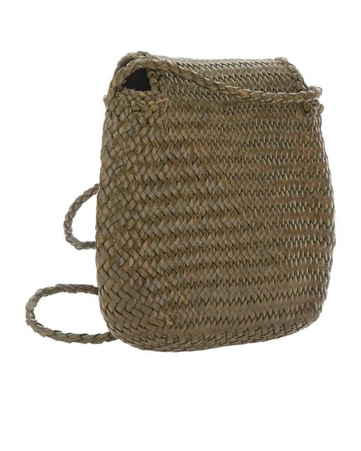 Dragon Diffusion Green Woven Shoulder Bag