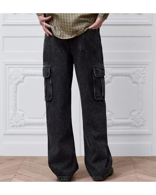 Dior Gray Cargo Jeans for men