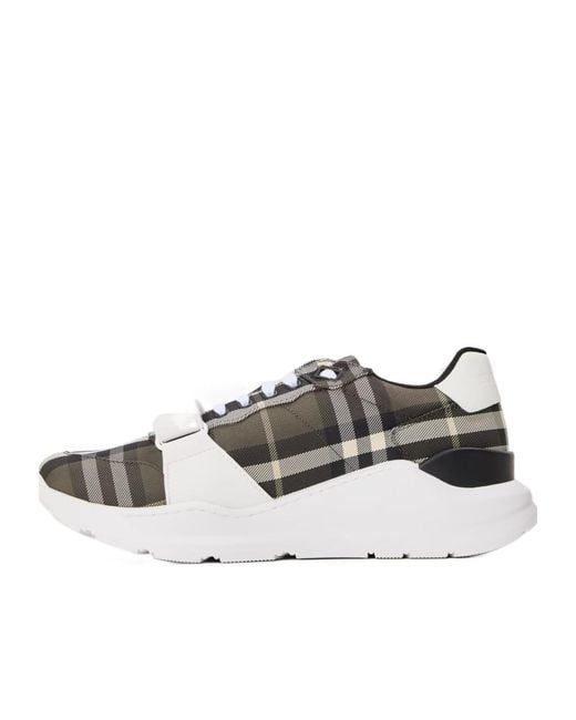 Burberry Multicolor Logo Check Sneakers for men