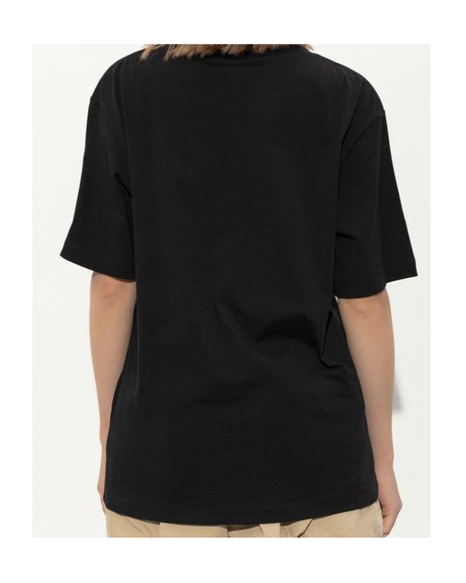 DSquared² Black Logo Embroidered Crewneck T-Shirt