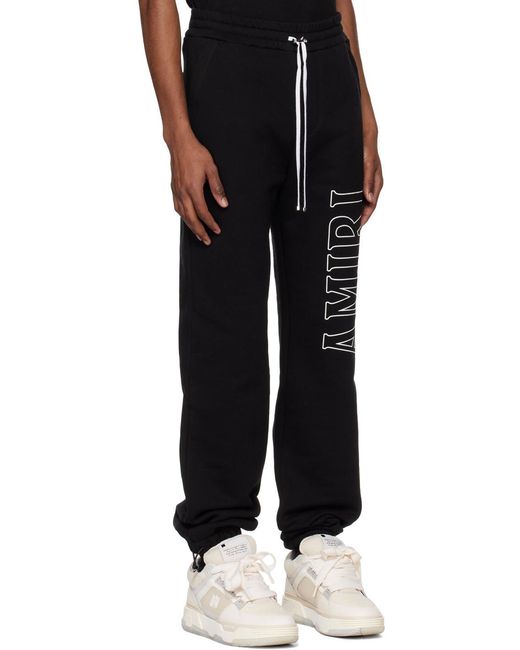 Amiri Black Logo-Print Track Pants for men