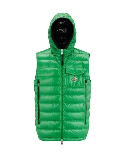 Moncler Green Ragot Down Gilet for men