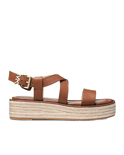 MICHAEL Michael Kors Brown Lynn Platform Espadrille Sandals