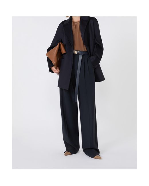Max Mara Blue Studio Sheree Double-Breasted Blazer