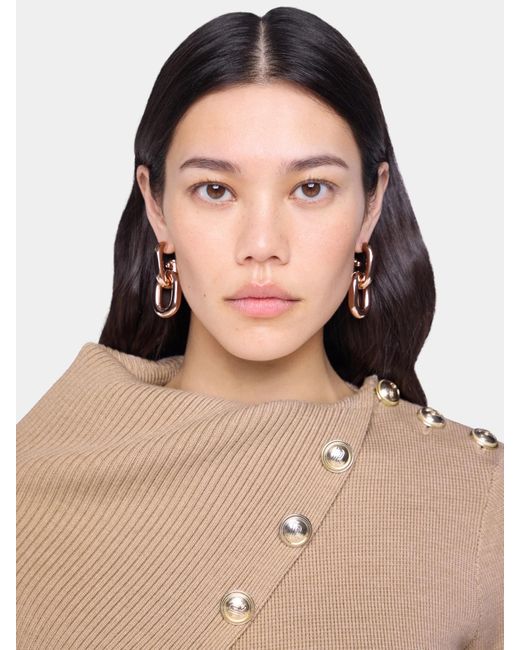 Rabanne Pink Rabanne Double Xl Link Earrings