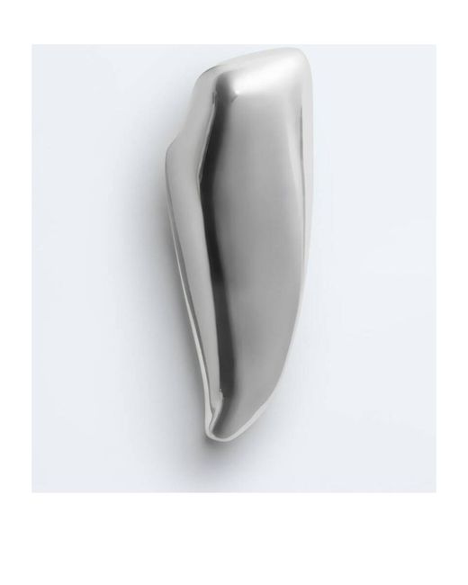 Bottega Veneta White Large Prisma Earrings