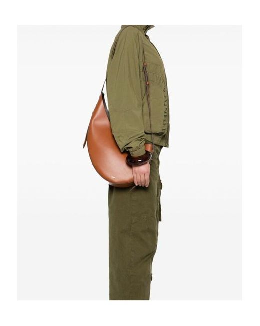 Soeur Brown Asymmetrical Shoulder Bag