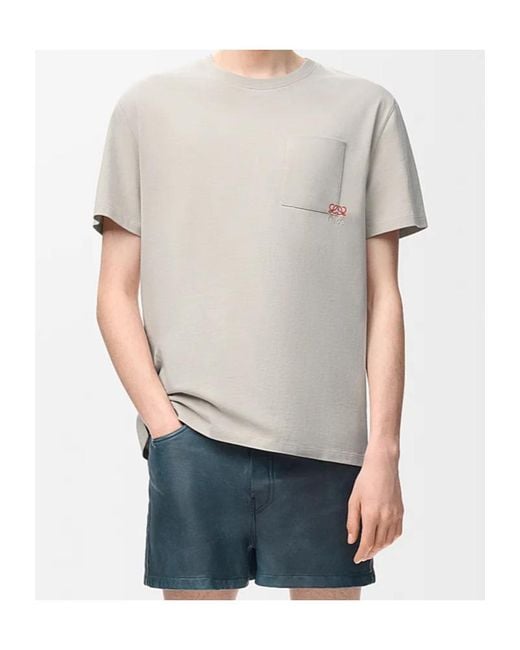 Loewe White Short-Sleeved T-Shirt for men