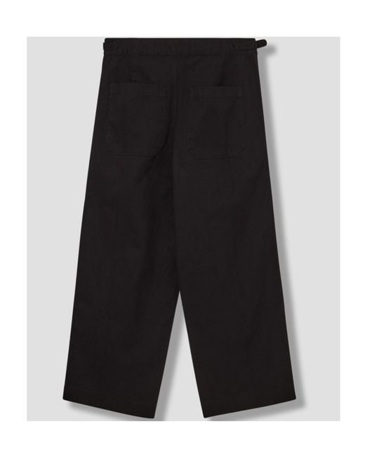 Bode Black Double-Pleated Casual Pants for men
