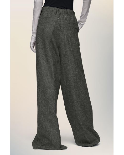 Maison Margiela Gray Wide-Leg Trousers