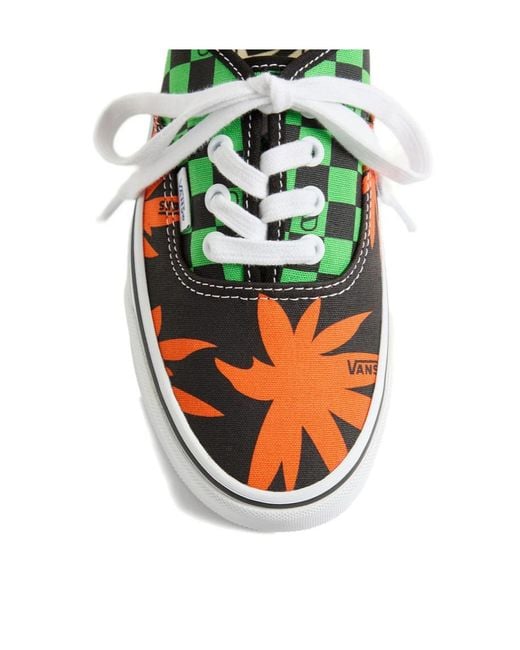 Vans Green Printed Lace-Up Low-Top Casual Shoes