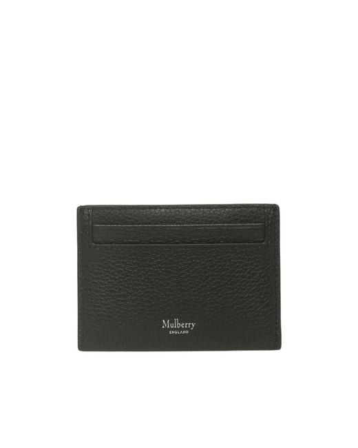 Mulberry Black Small Classic Logo-Printed Cardholder for men