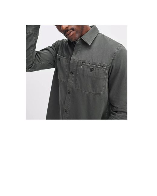 Rag & Bone Green Long-Sleeved Denim Shirt Jacket for men