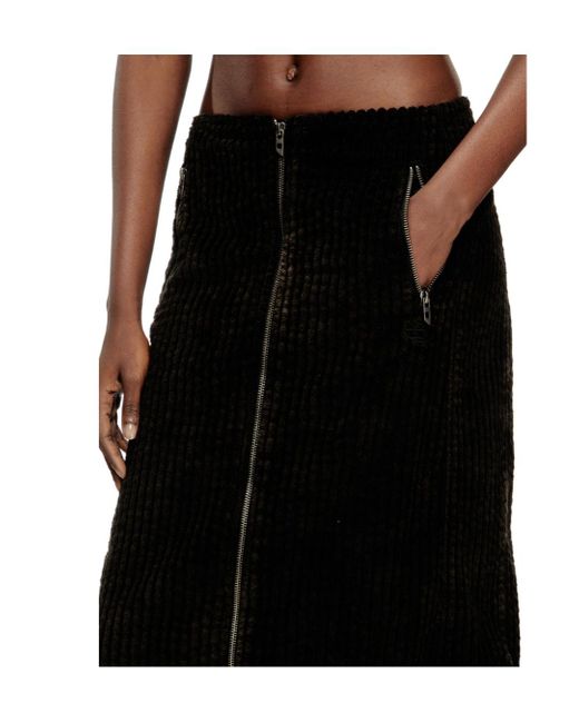 DIESEL Black O-Llipop Midi Skirt