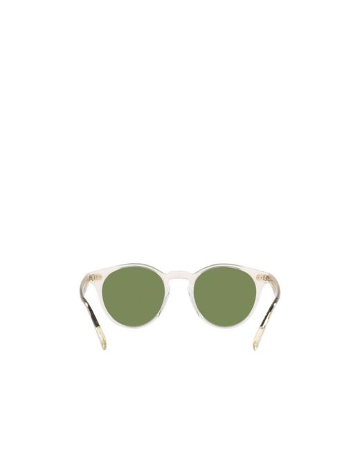 Oliver Peoples Green Romare Round-Frame Sunglasses for men